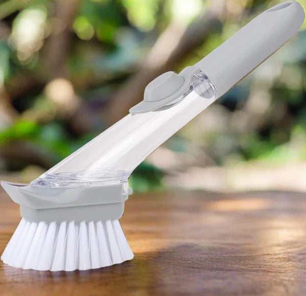 CLEANING BRUSH / SPONGE SCRUBBER with liquid dispenser handle for kitchen (pack of 1)