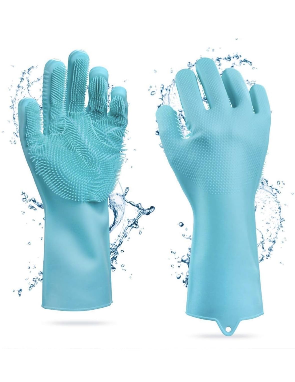 SILICON HAND GLOVES/ Dish washing gloves /  Reusable for kitchen, dishwashing, pet grooming ,car wash bathroom cleaning