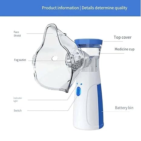 portable Mesh Nebulizer, Silent and Compact Nebulizer Machine for kids,adults