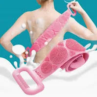 SILICON BODY BACK SCRUBBER ,double Sided exfoliating bath Scrub/deep cleansing