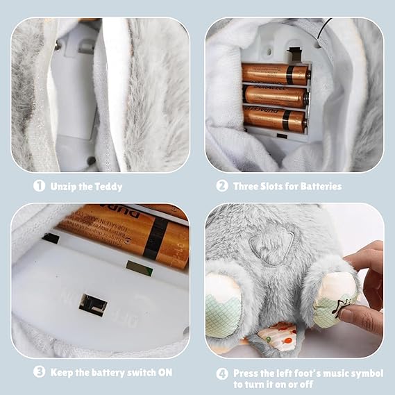 🐻 Breathing Teddy Bear – Realistic Sleeping Plush Toy with Gentle Breathing Motion for Kids Soft toys For kids& Stress Relief